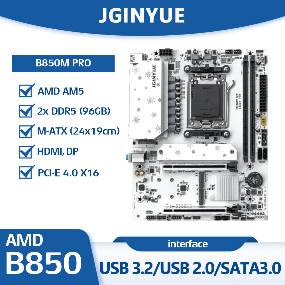JGINYUE B850M PRO Motherboard  – Am5 Micro Atx Pcie 5.0 Motherboard Bewertung und Preis