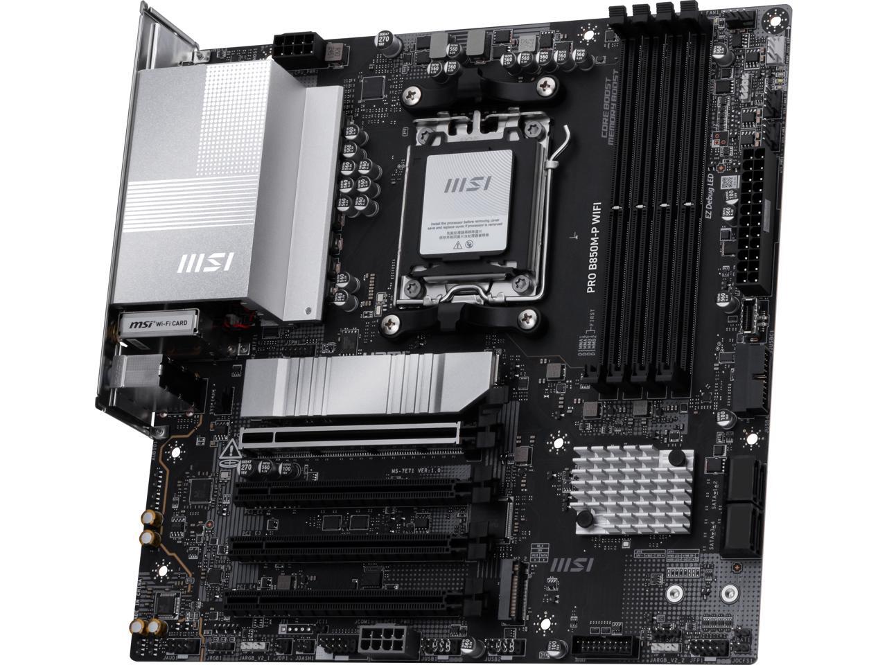 MSI PRO B850M-P WIFI AM5 AMD B – Am5 Micro Atx Pcie 5.0 Motherboard Bewertung und Preis